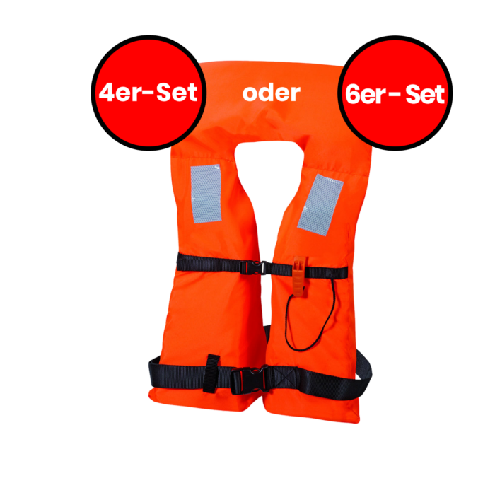 4er und 6er Set Schwimmweste von Marinepool-Feststoff Rettungsweste 100N